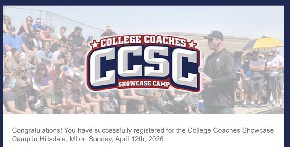 CharlieBates22's tweet photo. I will be attending the Hillsdale Top 200 Prospects Camp on April 12th, at Hillsdale college. Thank you @CoachStokes_HC for the invite. Excited to get out there in front of all these coaches. @CoachYonBoone @Coach_HThompson @CoachKnollman @BrettGuminsky @CoachIeuter @LHNCoachWenz https://t.co/Ajmw9p0GJh