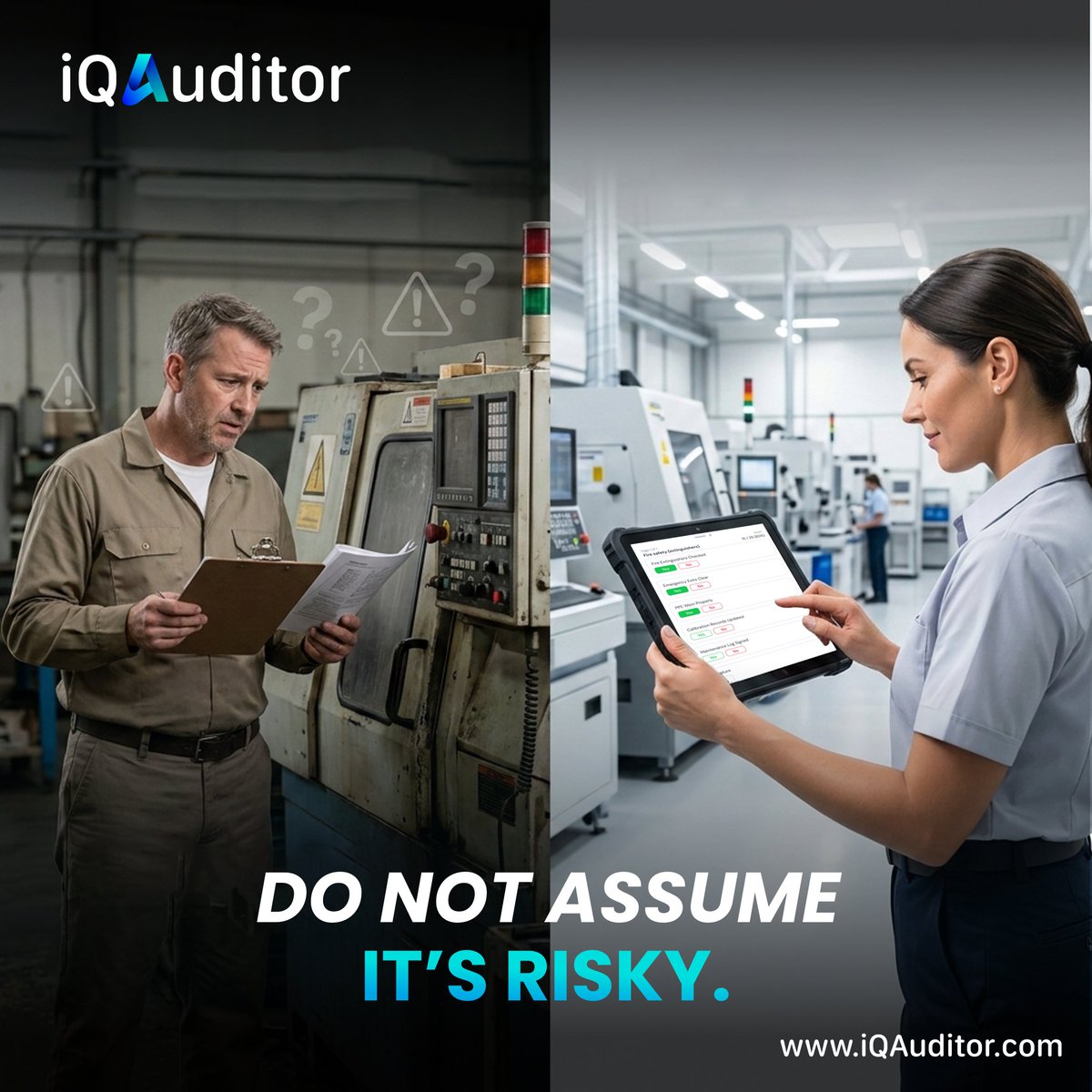 iQAuditor's tweet photo. One missed safety check can cost thousands.
A loose cable. An unchecked machine. A forgotten inspection.

Small tasks protect big businesses.

With iAuditor, every check is documented, every issue is flagged early, and every team member knows what needs attention... https://t.co/9h6tXdUIZB