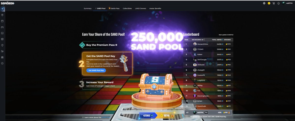 Battle Pass progress check—what level are you at in The Sandbox Season 7? <a href="/TheSandboxGame/">The Sandbox</a> tsbga.me/TheSandbox #Season7