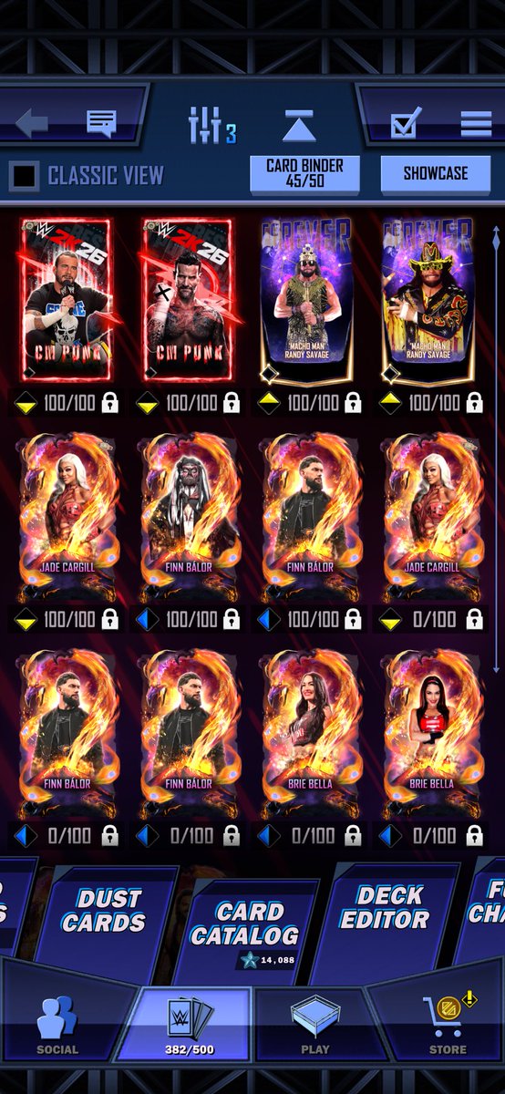 simpsongarrett1's tweet photo. Didn’t even spend a single cent. Got the punk from the bonus chance. #WWESupercard https://t.co/VldX3zBa2a