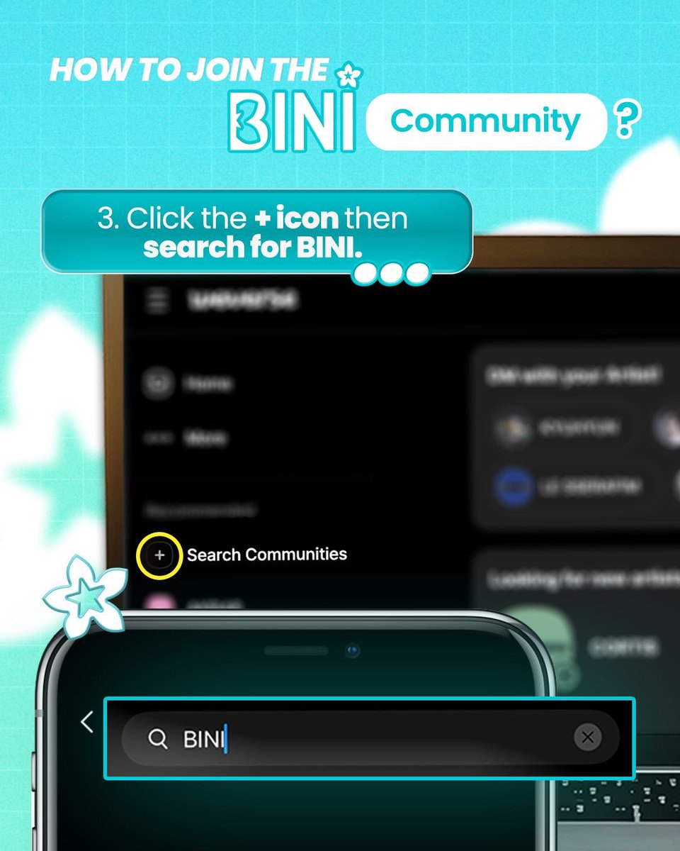 BLOOMS ready na ba? 🌸

The BINI Community on Weverse opens on March 16 at 11:00 AM PHT / 12:00 NN KST

Want to connect with BINI and fellow Blooms from all over the world? Here’s a quick guide on how to join the community. ✨

Follow the steps in the slides and make sure you’re
