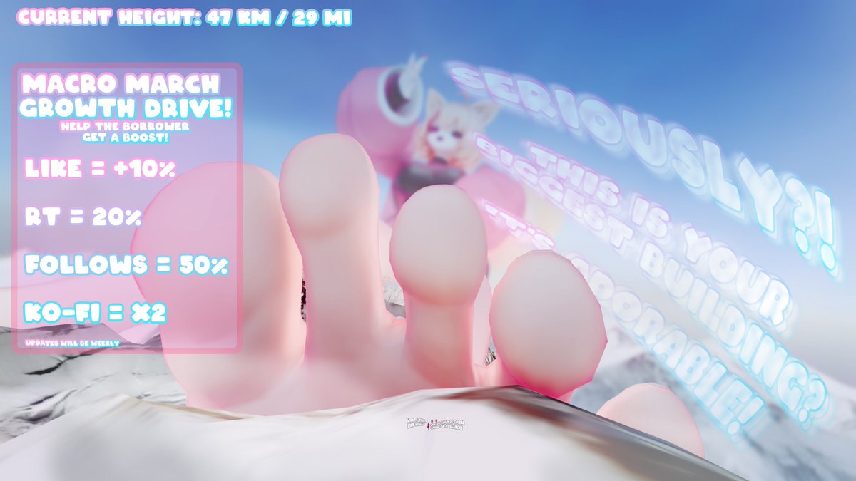 SizeHaru's tweet photo. Third week of MacroMarch! 47 KMs SO FAR!

"Whats bigger than the Everest?" 

If you said "A borrower" 

First of all Why? 

Second, YOU ARE RIGHT! 

Textless Down <3

#MacroMarch #GrowthDrive #GTS #SizeTwitter #Giantess #Growth #Macro #Macrofilia #巨大娘 https://t.co/RU8qdtqUjG