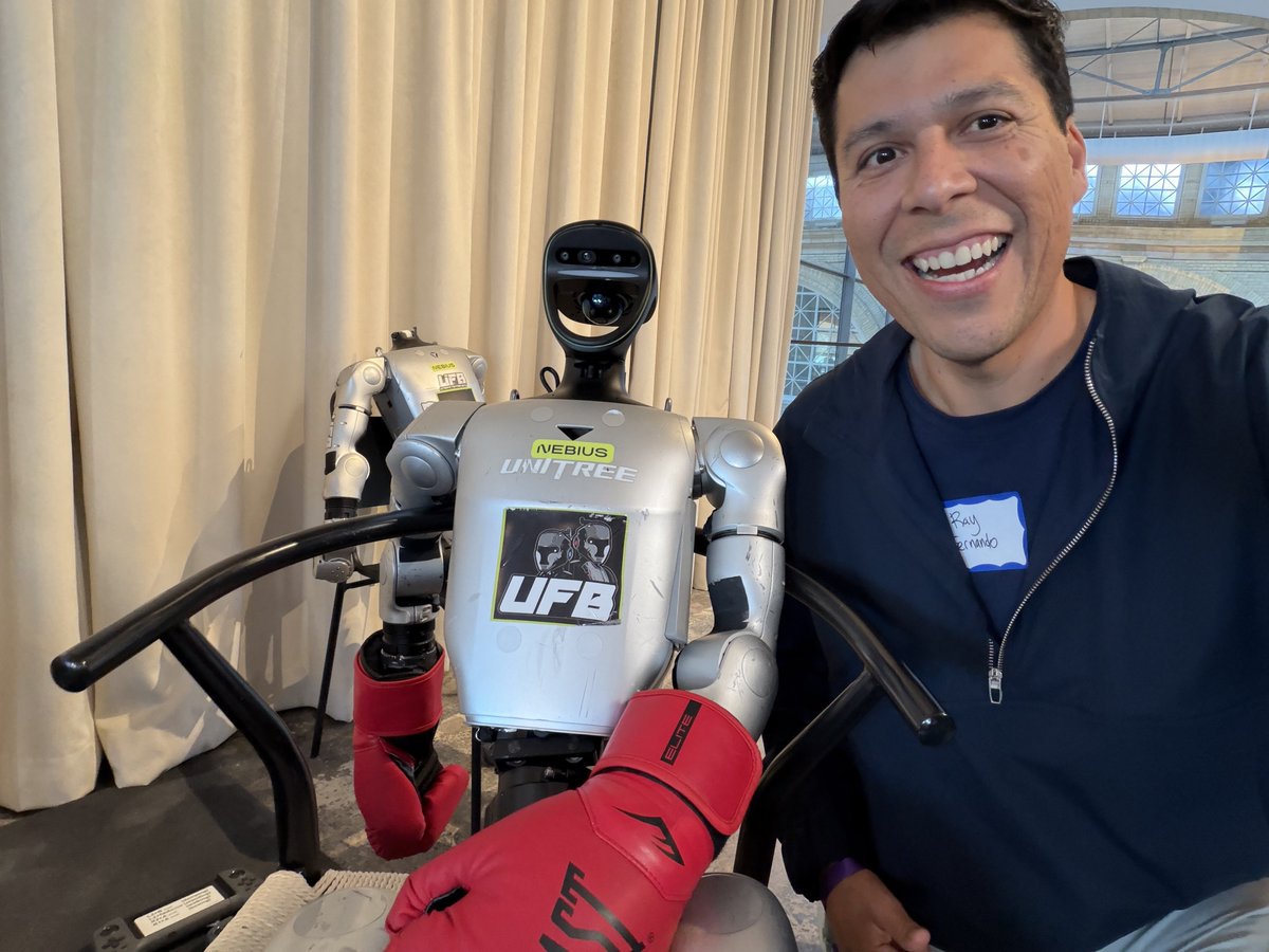 Unitree robot at hackathon