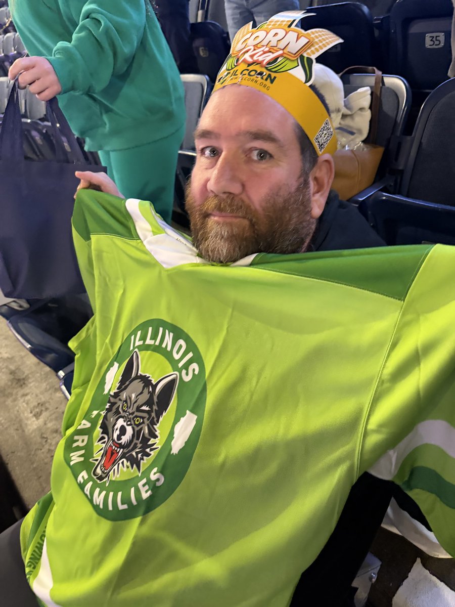 Best day ever for this guy, he finally won the <a href="/Chicago_Wolves/">Chicago Wolves</a> <a href="/ILFarmFamilies/">IL Farm Families</a> jersey he’s wanted for the longest time!

 His Grandma Charlotte, the matriarch of his farm family, would absolutely love this 💚