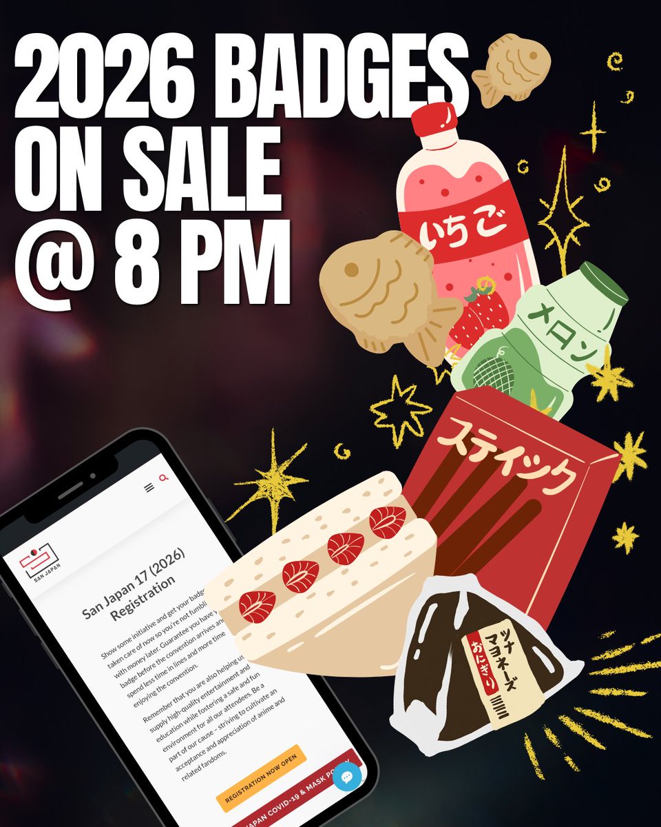 San Japan 17 - 9/4 - 9/6 2026 - Labor Day Weekend tweet media