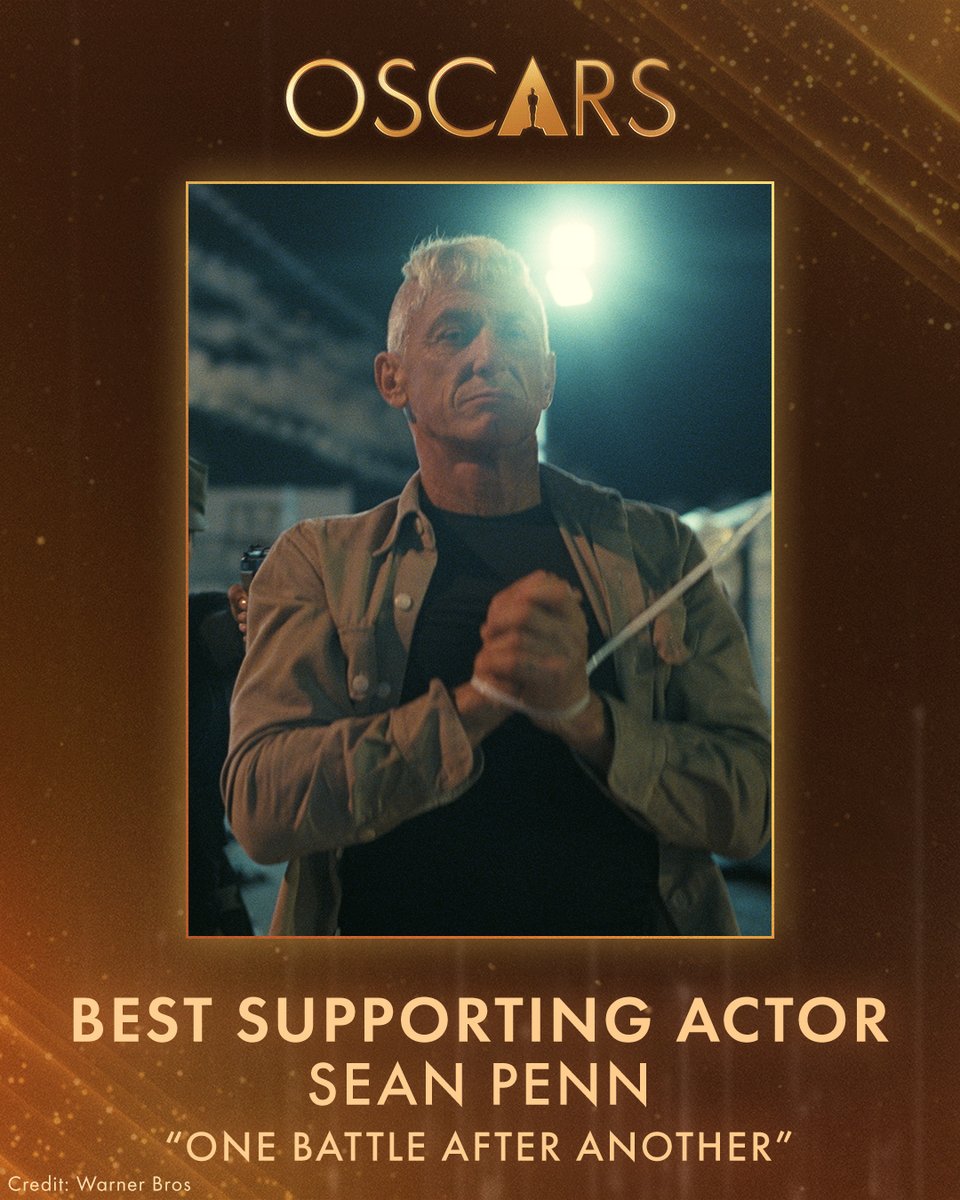 ABC's tweet photo. JUST IN: The Oscar for Best Actor in a Supporting Role goes to Sean Penn for “One Battle After Another.” #Oscars https://t.co/4QSQ2P7GLK https://t.co/W123bMXPoi