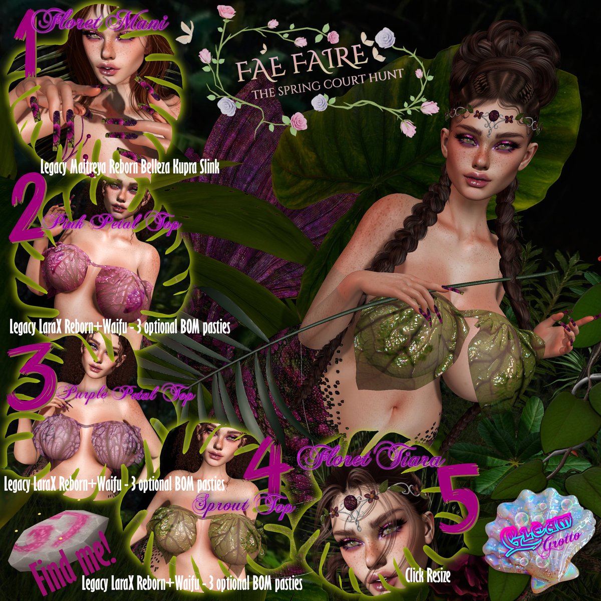 GravesTarrah's tweet photo. The Fae Faire Spring Court Hunt is officially open!  Fantasy, shopping, a hunt, and tons of blooms 🌸 - https://t.co/a1S4pel3CA

A sneak peek a some of the goodies at the Faire:
https://t.co/DZ3iYrlbCR

#secondlife https://t.co/foi5ASZL3Q