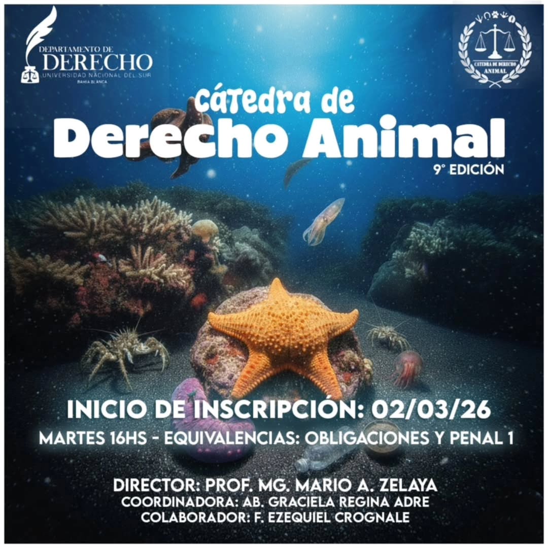 IedaCabb's tweet photo. #Repost @catedradederechoanimal
El martes 17 de marzo los esperamos en la primera clase, en el aula 1 del Departamento de Derecho del campus de Palihue, a las 16hs. https://t.co/fxL8i7pFBY