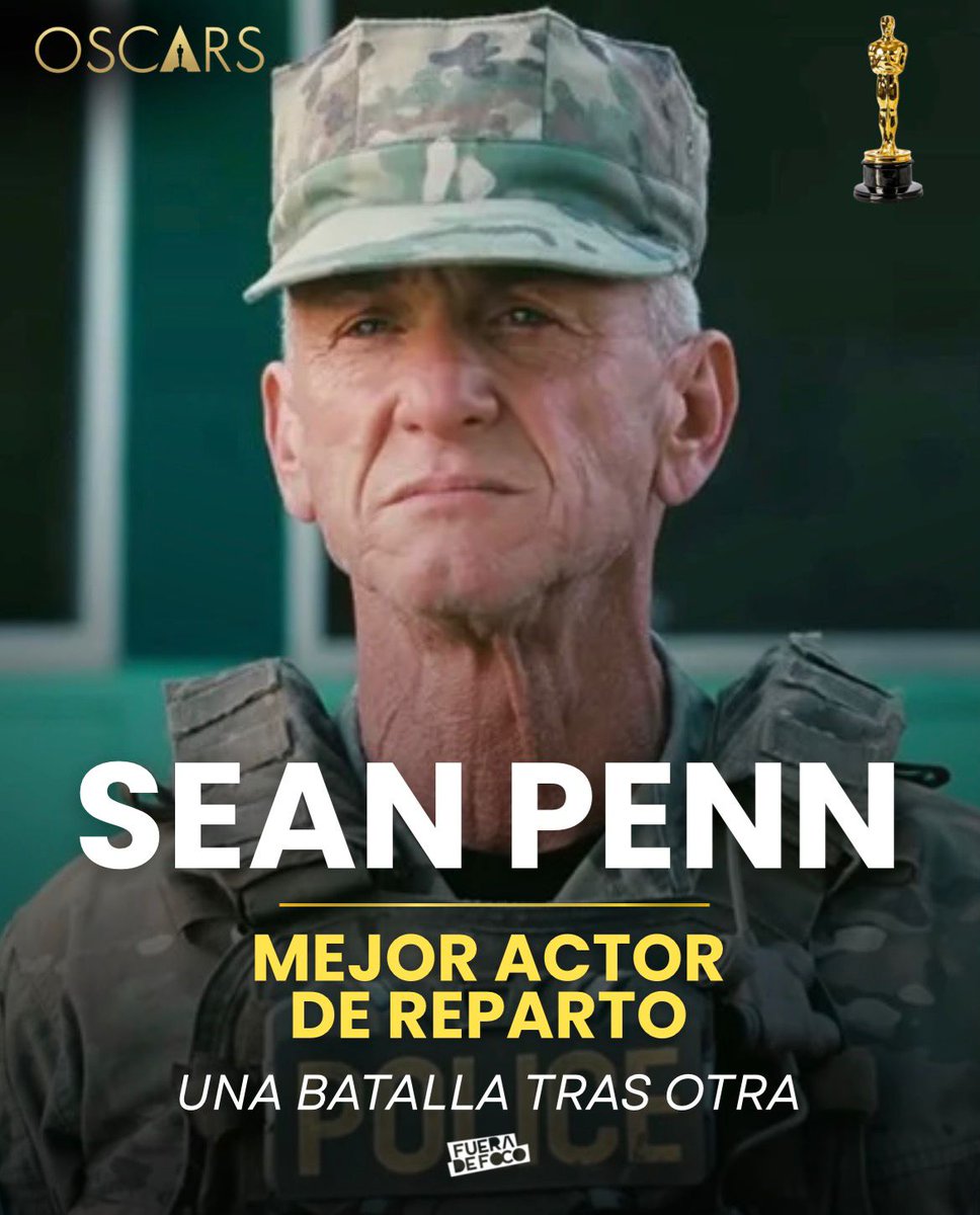 GabyMeza8's tweet photo. EL TERCERO DE SU CARRERA 🏆 SEAN PENN gana el tercer Oscar de su carrera en la categoría de Mejor Actor de Reparto por su trabajo en ONE BATTLE AFTER ANOTHER de Paul Thomas Anderson 🎬 https://t.co/FVzQXFWlhj