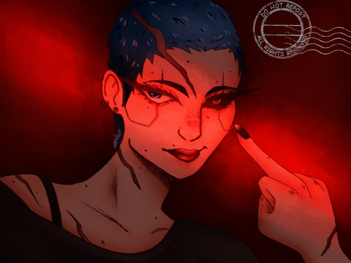 _JinxDoesArt_'s tweet photo. More Spectra content let’s go!! I decided to make Spectra’s piece look like Vannis so they could match when put together! I hated how the lighting came out but I tried to make the colours and skin tone more vibrant. I hope you guys like it!

#artist #cyberpunkoc #cyberpunk #ocart https://t.co/zYCjwCnzTa