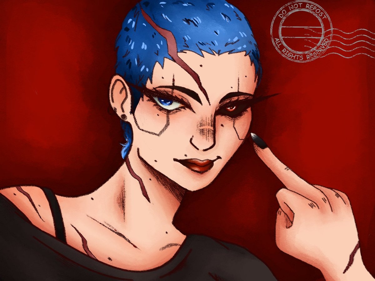 _JinxDoesArt_'s tweet photo. More Spectra content let’s go!! I decided to make Spectra’s piece look like Vannis so they could match when put together! I hated how the lighting came out but I tried to make the colours and skin tone more vibrant. I hope you guys like it!

#artist #cyberpunkoc #cyberpunk #ocart https://t.co/zYCjwCnzTa