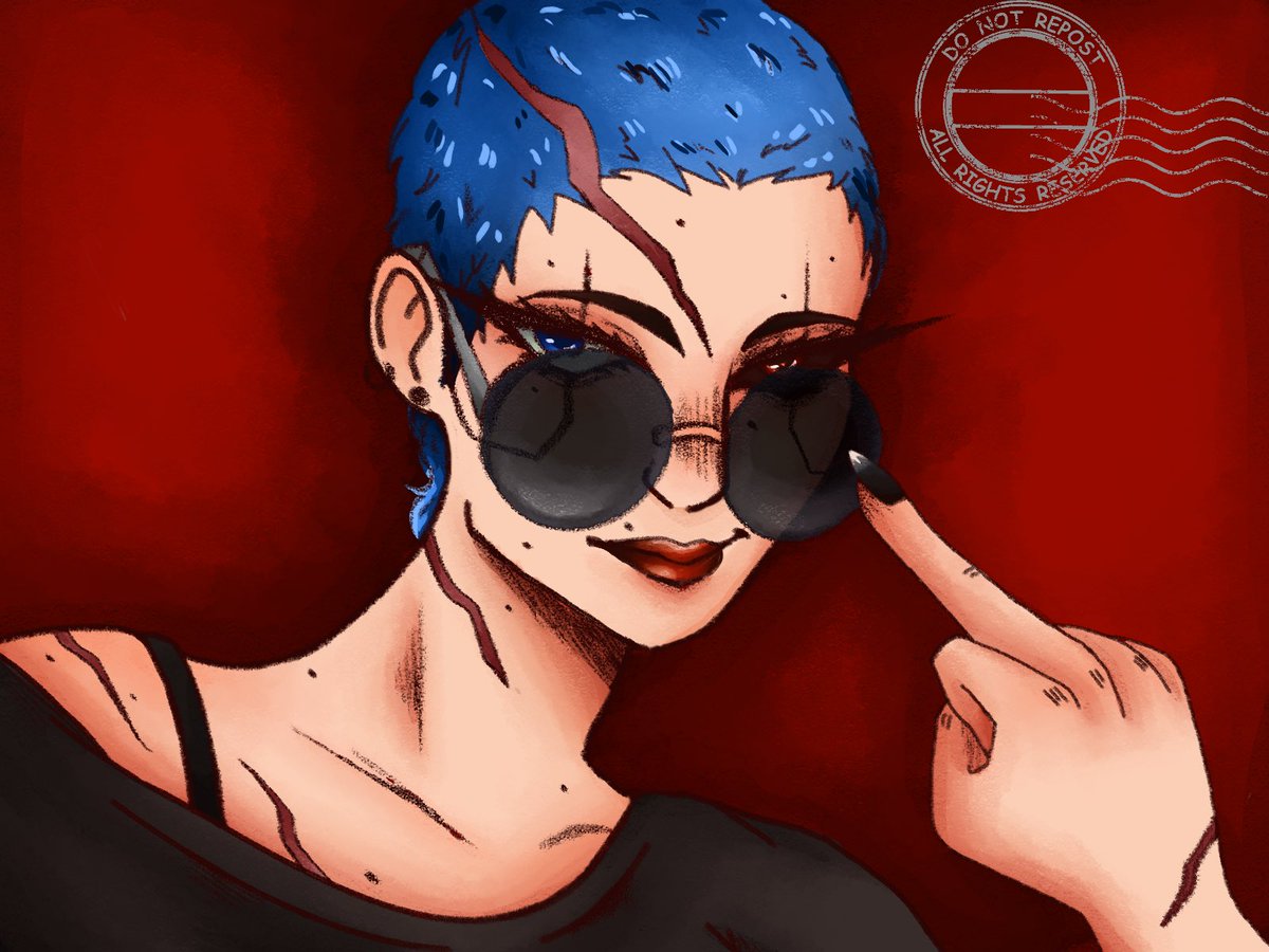 _JinxDoesArt_'s tweet photo. More Spectra content let’s go!! I decided to make Spectra’s piece look like Vannis so they could match when put together! I hated how the lighting came out but I tried to make the colours and skin tone more vibrant. I hope you guys like it!

#artist #cyberpunkoc #cyberpunk #ocart https://t.co/zYCjwCnzTa