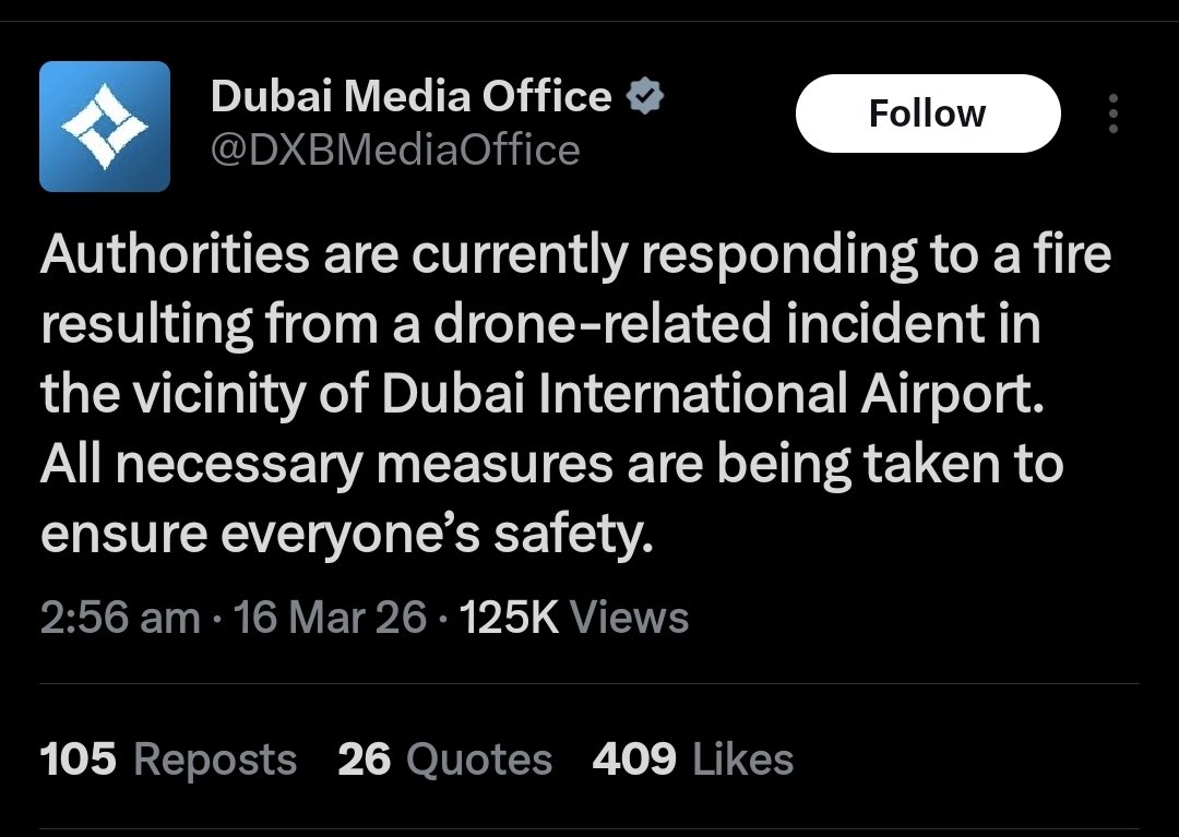 AliMalik748's tweet photo. Breaking: Flights bound for Dubai are currently holding away from the airport.
Source: @flightradar24 
#IranWar #dubai #israel https://t.co/mKpCamudHG