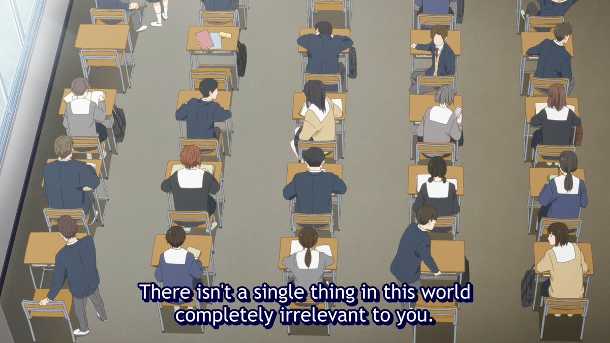 "Think harder. There isn't a single thing in this world irrelevant to you"

We really need this right now. Literally not a single thing in this world doesn't impact our lives. It does, sometimes hitting us later in subtle ways. Other times impacting us now. Don't look away.