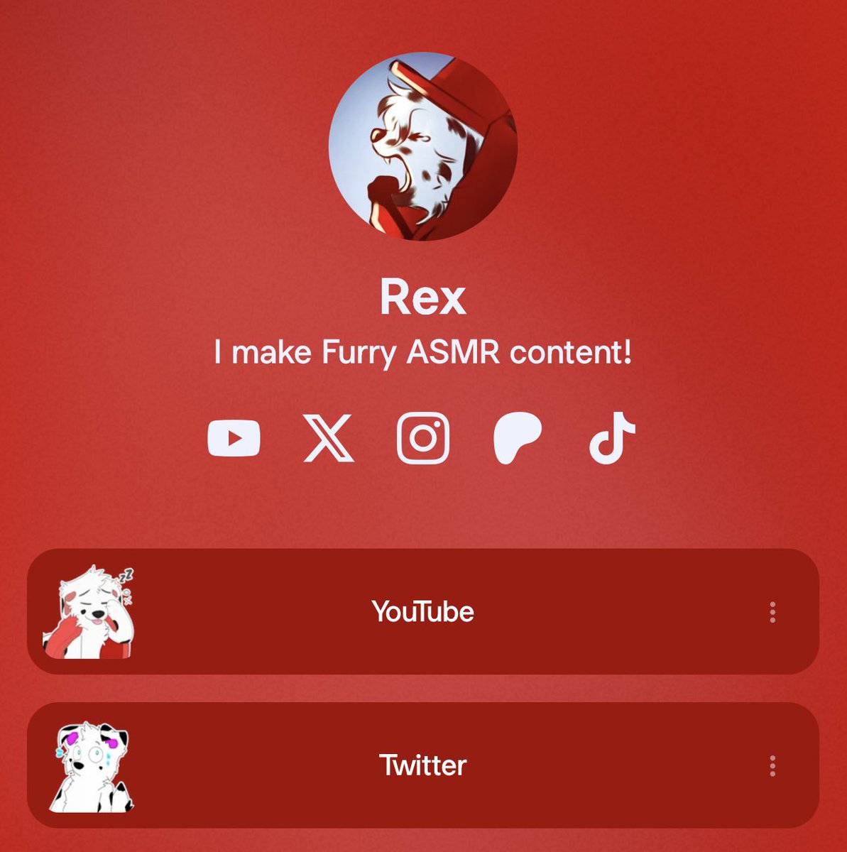 rexcarius's tweet photo. Linktree has been set up for easier accessibility for all my socials! https://t.co/1jYJOotoVN