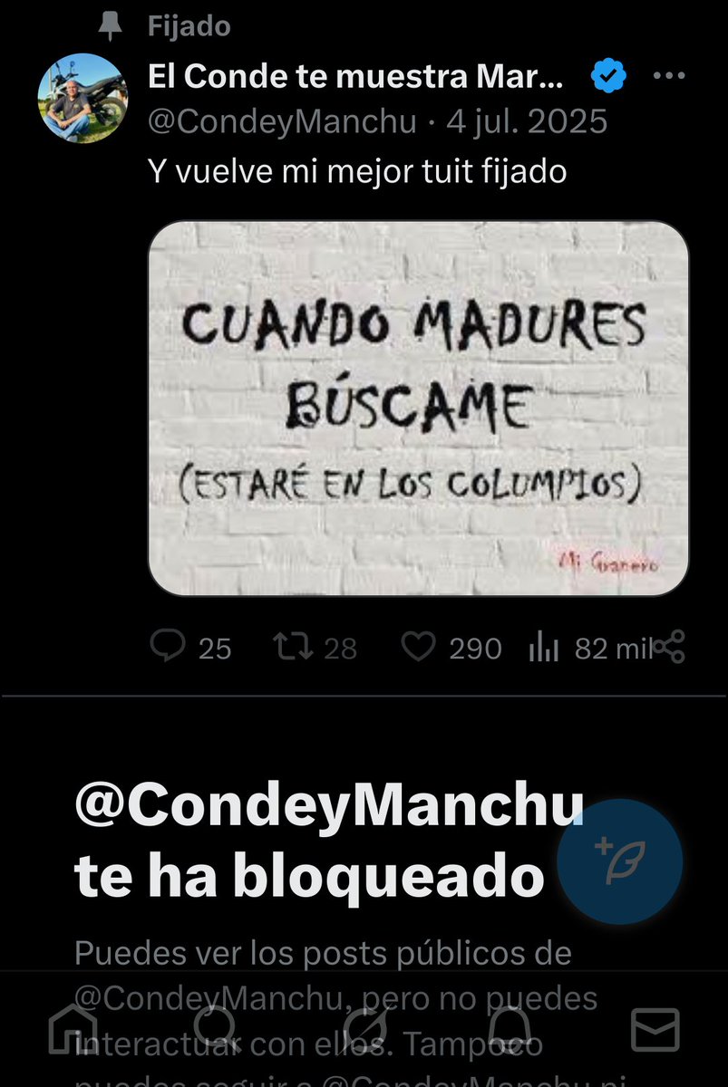 Cuando digo, inútiles mercenarios. Traidores a esta hermosa tierra y su gente. No exagero.
Este inútil me bloqueó. No pudo contestar una pregunta. Se desmoronan, al ser descubiertos.
No se, como siguen esta gente.