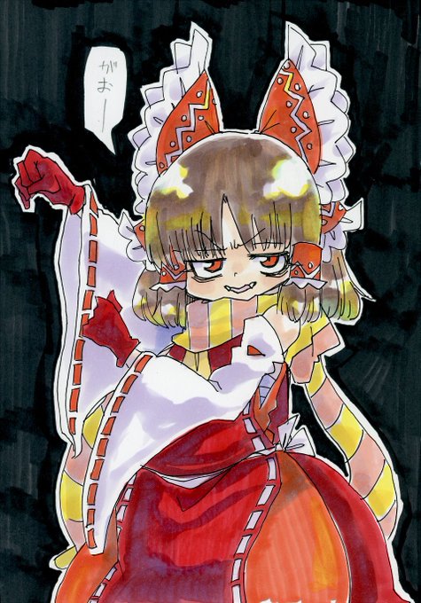 再掲。高画質スキャンし直しました。
これ、どちらも背景はマッキーで黒塗りにしてるんですねぇ。二枚目の方はカスカスになったマッキー。 