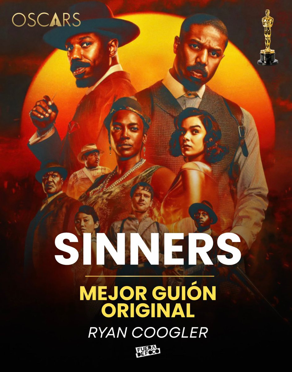 GabyMeza8's tweet photo. SINNERS es el MEJOR GUION ORIGINAL de LOS OSCAR 2026 🏆🎬 https://t.co/Ag29SXDPtJ