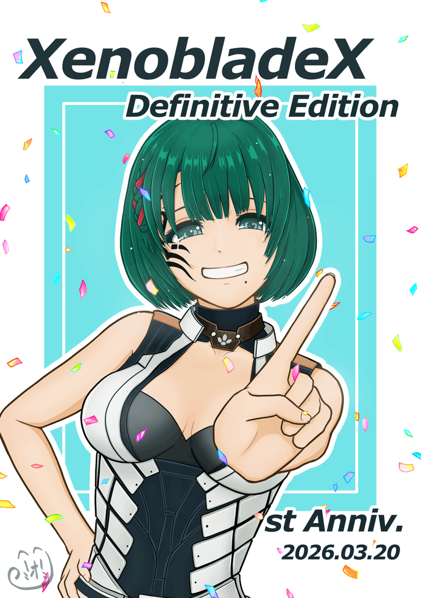 ニコちゃん(CV.アホドジ)と再び惑星ミラを冒険できるようにしてくれてありがとう！！🎉
#XenobladeXDE_fes26
#XCXDE_fes26
#ゼノクロDE1周年