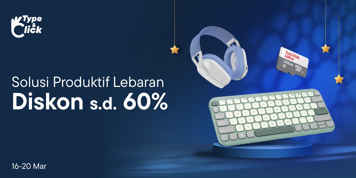 aguskoerniawan's tweet image. Type and Click 

Promo Aksesoris Komputer Dengan Harga Terbaik

Diskon hingga 60%

Promo hingga 20 Maret 2026

#Komputer #Aksesoris #Blibli

Info lengkap s.blibli.com/GNtk/yjclemt8