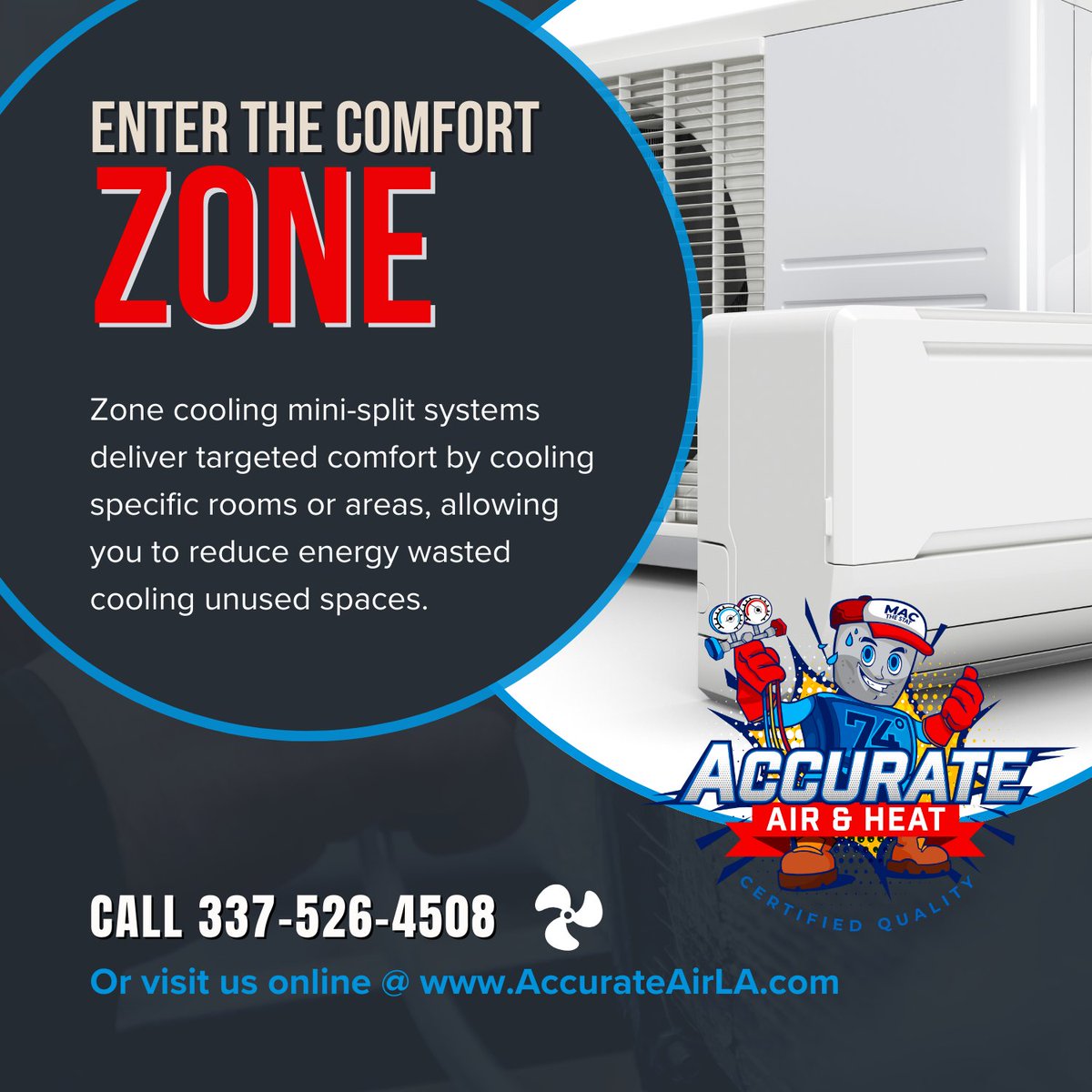 AccurateAirLA's tweet photo. “Cool the Room You’re In… Not the Whole House.”

Why cool empty rooms?

Mini split systems let you control the temperature zone by zone, so the living room can stay icy cool while the guest room takes the day off.

337-526-4508
https://t.co/z6Xxkhylqk https://t.co/6n9DNHAgcL