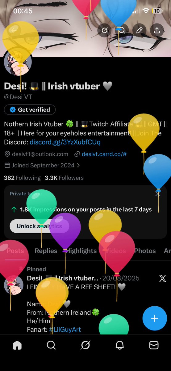 Desi! 🎩 || Irish vtuber 🩶 tweet media