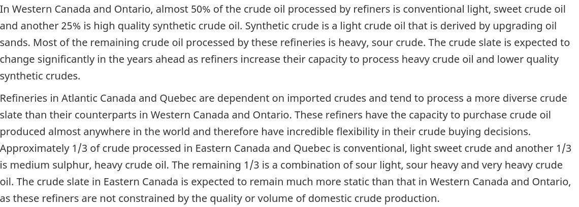 numbersguy1234's tweet photo. @prairiecentrist unfortunately, our refineries do not process the kind of oil that we keep in the ground. To maintain fuel prices at a normal level, we'd need a strategic reserve of lighter crudes, at least for blending https://t.co/0sqchZ3LbP