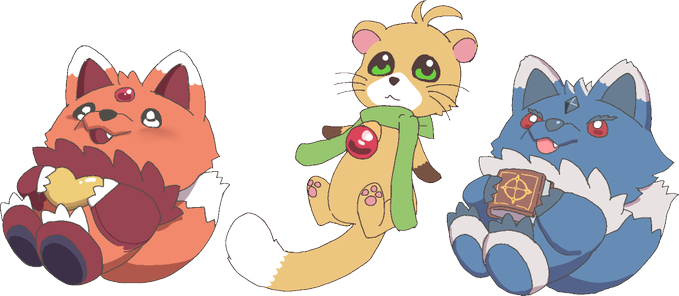 背景に使った
アルフとユーノくんとザフィーラ
のプライスぬいです。
お好きにお使いください 