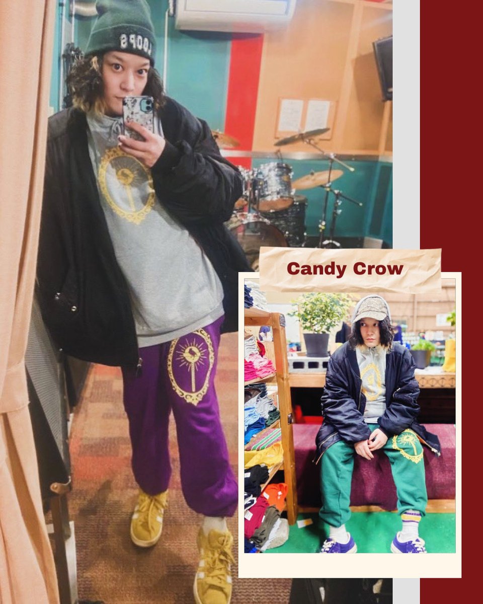 anc0xxx's tweet photo. 🤫シー
キャンデークロウセットアップ🍬٩( ᐛ )و🐦⬛🍭
スウェットおパンツもかわいい😍💜💚
#ryusukekawamoto
#candycrow
2026.3/8 https://t.co/FE3aDhZ8UL