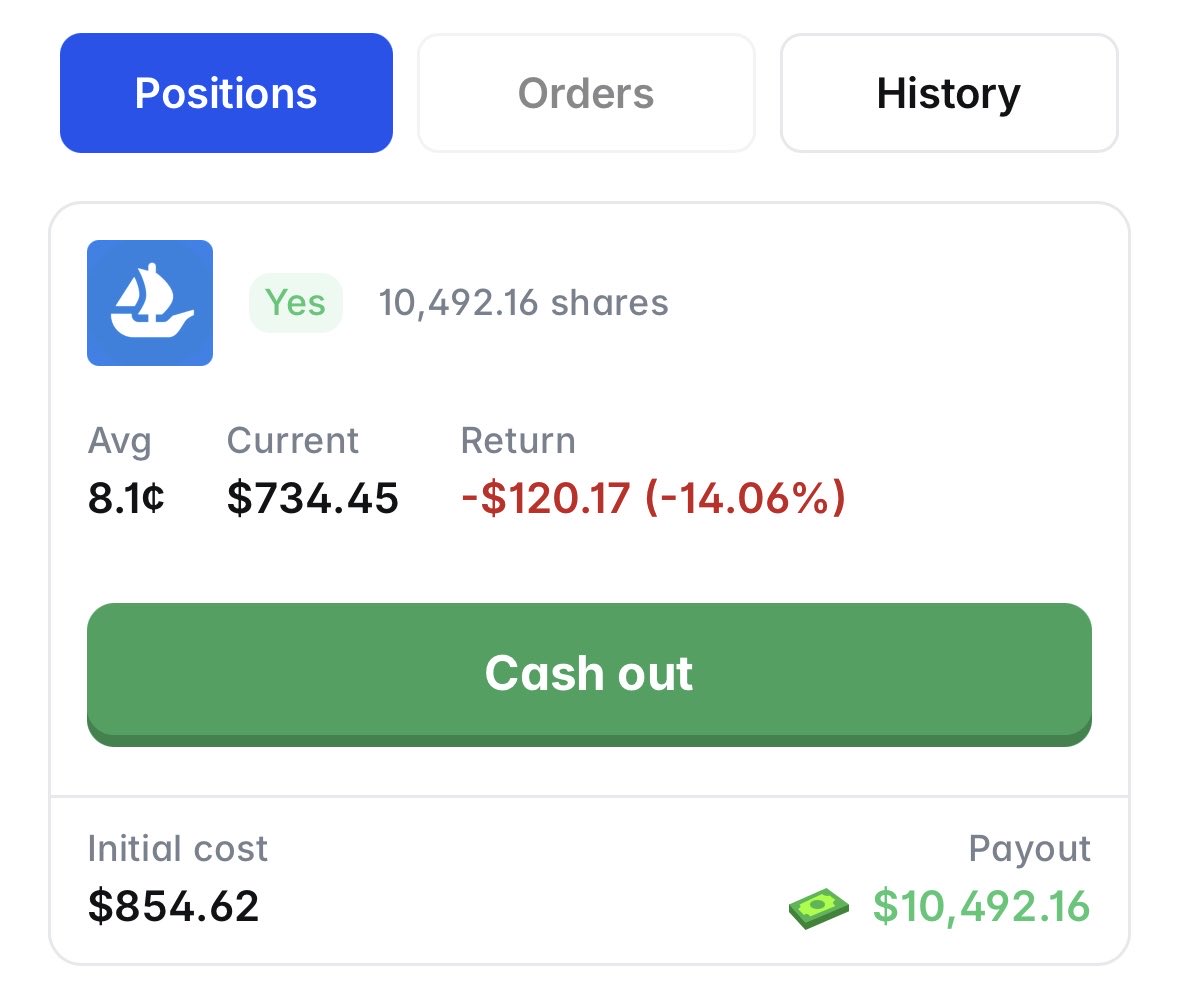 radageth's tweet image. $SEA TGE on March 31st, I invested a total of $850, if it happens I'll get $10,000. I risked this amount because I've been farming for about a year and spent close to 5k in fees, there's a high chance it will be wasted. @opensea polymarket.com/event/will-ope…