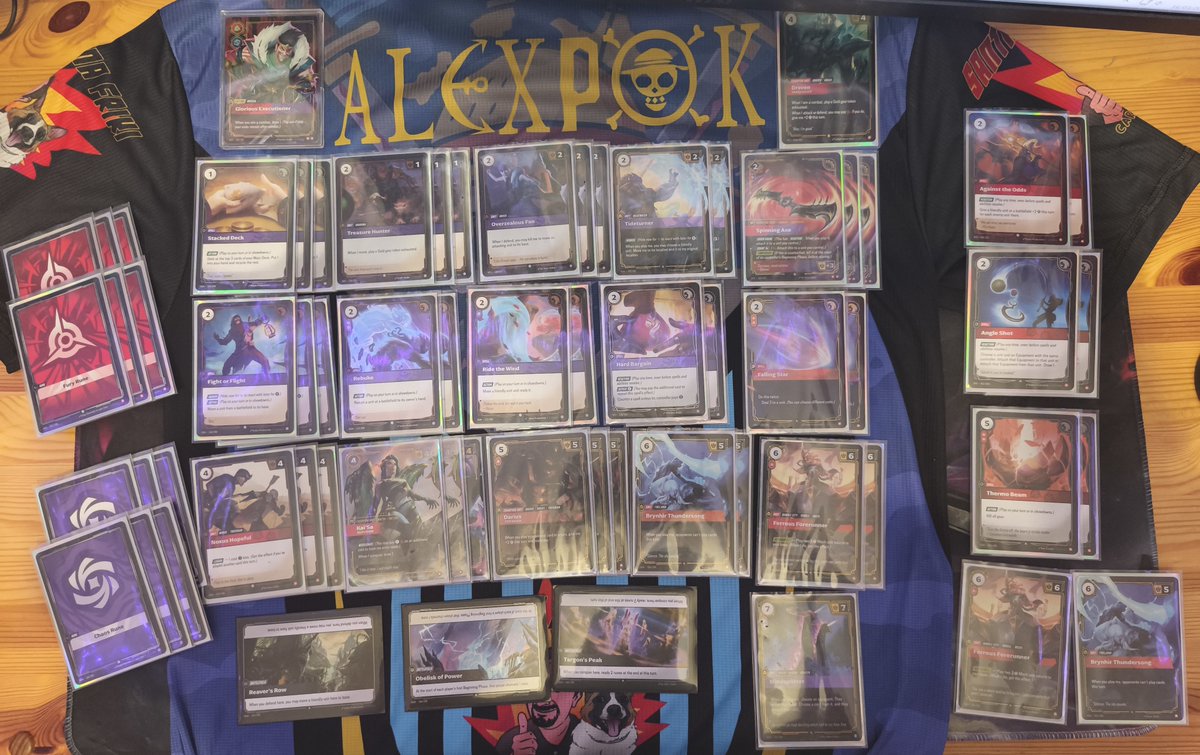 alexpok33's tweet photo. Riftbound Skirmish Sta. Ana Friki 32 players (15/03/26)

Deck: Draven Mid🔴🟣

Placement: 1st

Swiss (3-0-2):
R1: Irelia 2-0✅
R2: Ezreal 1-1🟰🎲
R3: Irelia 2-0✅🎲
R4: Draven Mid 2-1✅🎲
R5:🤝

Topcut:
Top 8: Draven Miracle 2-0✅🎲
Top 4: Sivir Aur. 2-1✅🎲
Final: Irelia 2-0✅🎲 https://t.co/0Ra1Y8jbqC