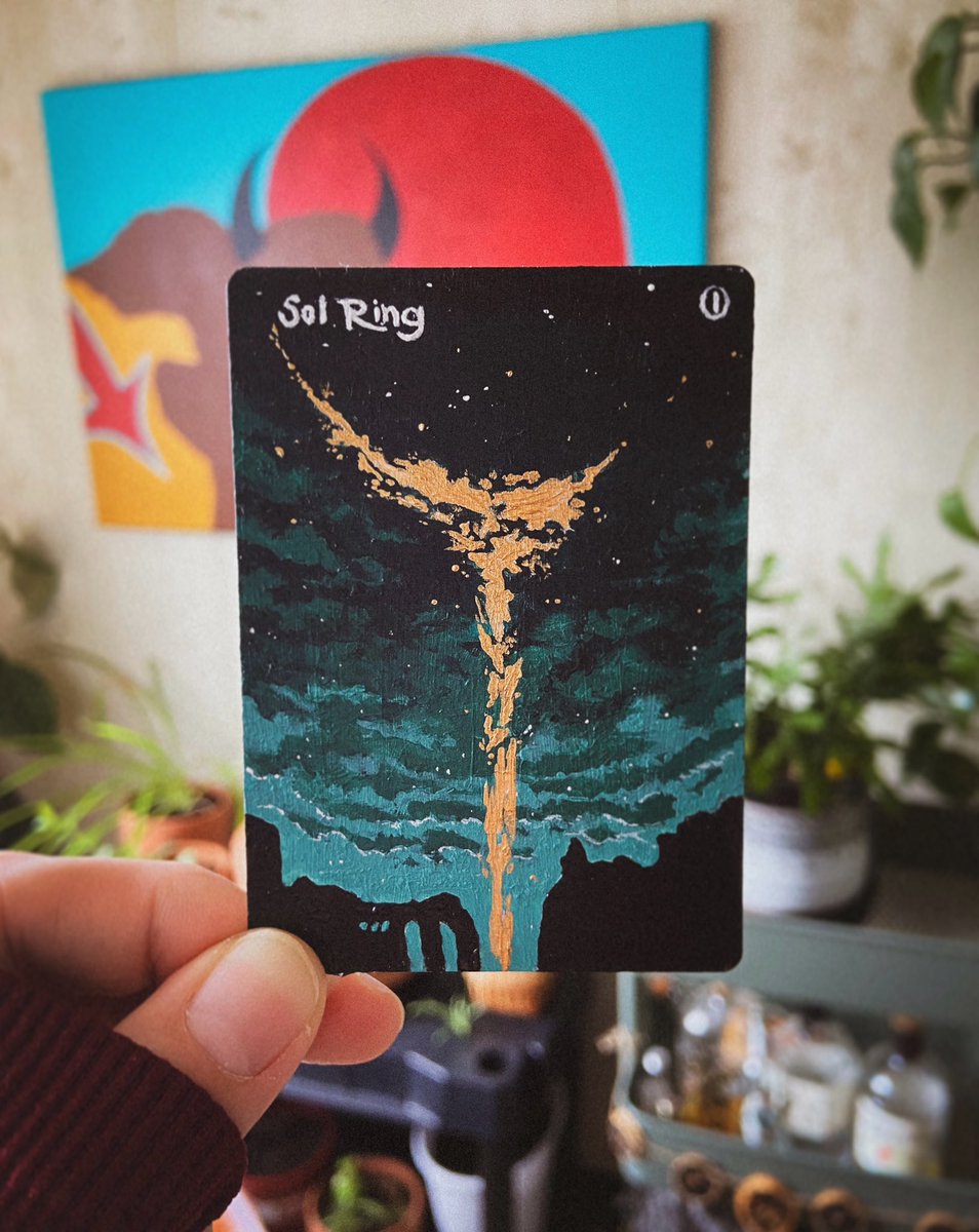 serbannah's tweet photo. New Sol(s) Ring, who dis? ✨

#mtg #mtgalter #magicthegathering #eldenring #soulsgame #fromsoftware https://t.co/3b5gwSbVR3