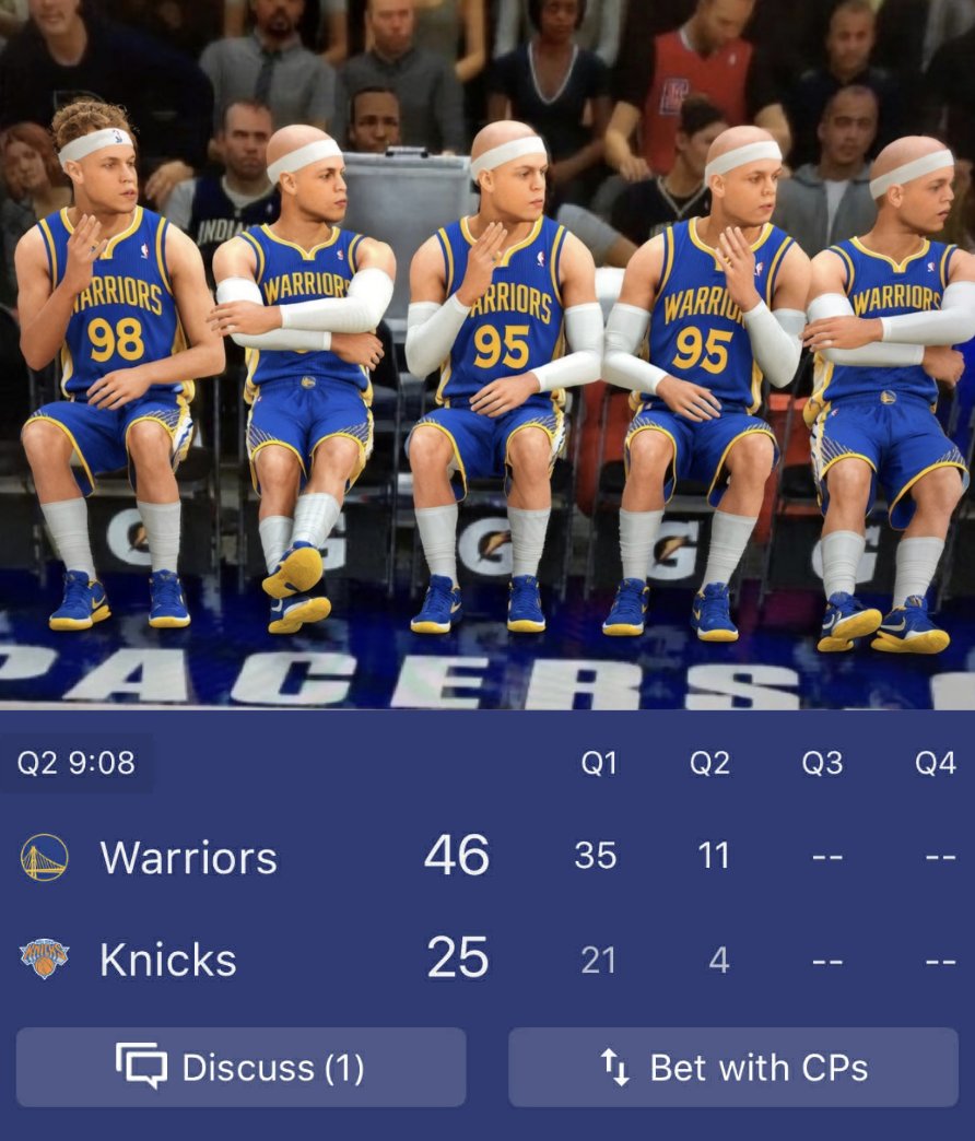The Knicks are really down big to this version of the Warriors 😭