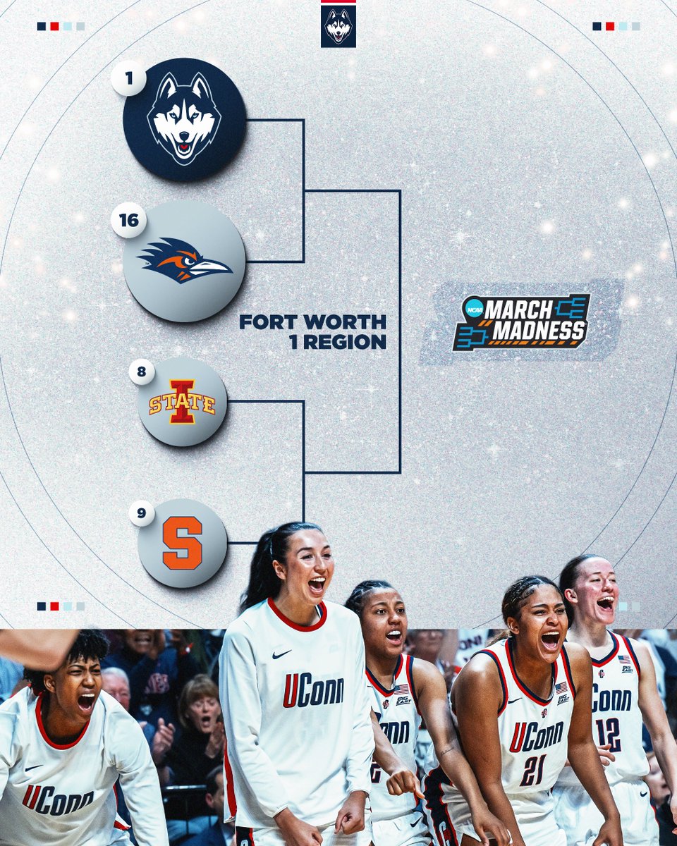 UConnWBB's tweet photo. UConn will face UTSA in the NCAA First Round this Saturday in Gampel Pavilion! https://t.co/gA2UiF1QXp