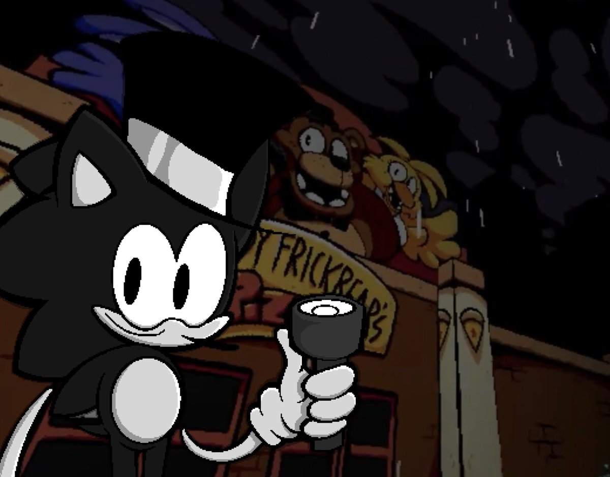 #FiveNightsAtFrickbears3
I don’t know anything about modding the game but I do know something about giving other art styles a try. 

If Slapstick Sonic was in the game,  I’m also trying to find the assets for the backgrounds.