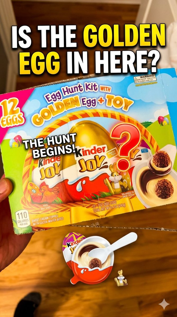 Testing the “Golden Egg” theory. 🥚🏆 Two eggs in 🤩. Should I open the rest one by one or just chaos-mode the whole box? <a href="/kinderus/">Kinder US</a> 

#ToyUnboxing #GoldenEggHunt #MysteryBox #KinderJoy #eastercandy

 instagram.com/reel/DV43Pm5kf…