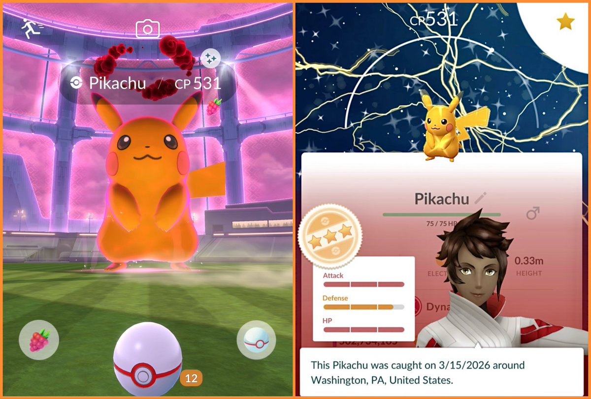 Had a little too much fun having ChatGPT combine a bunch of different screenshots but I love the way the sparkles/lightning come together on shiny Pikachu. Stoked for shiny Dynamax Pika!! #Pokémon #PokemonGO #ShinyPokemon