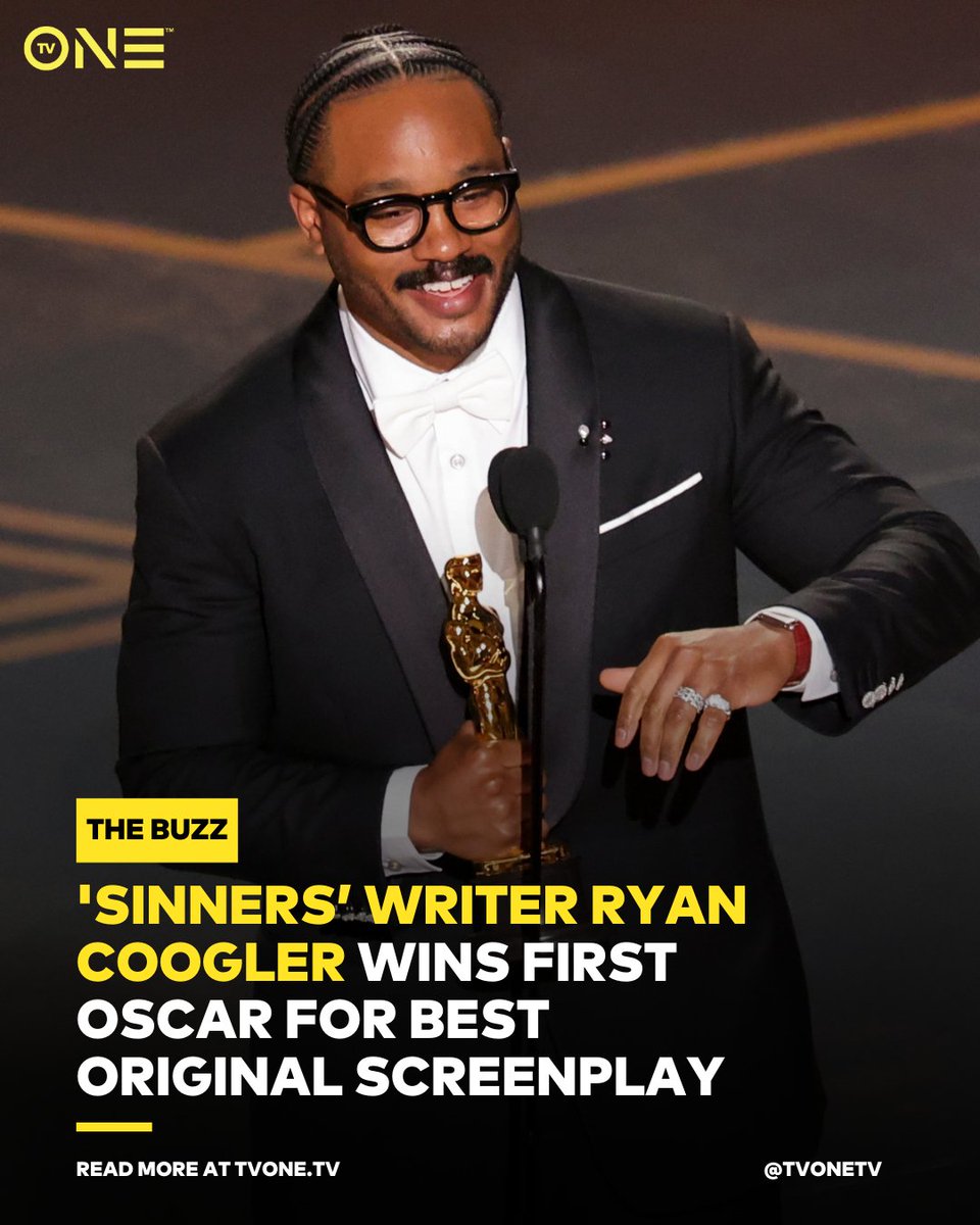 Congratulations to Ryan Coogler on winning his first Academy Award! 🏆