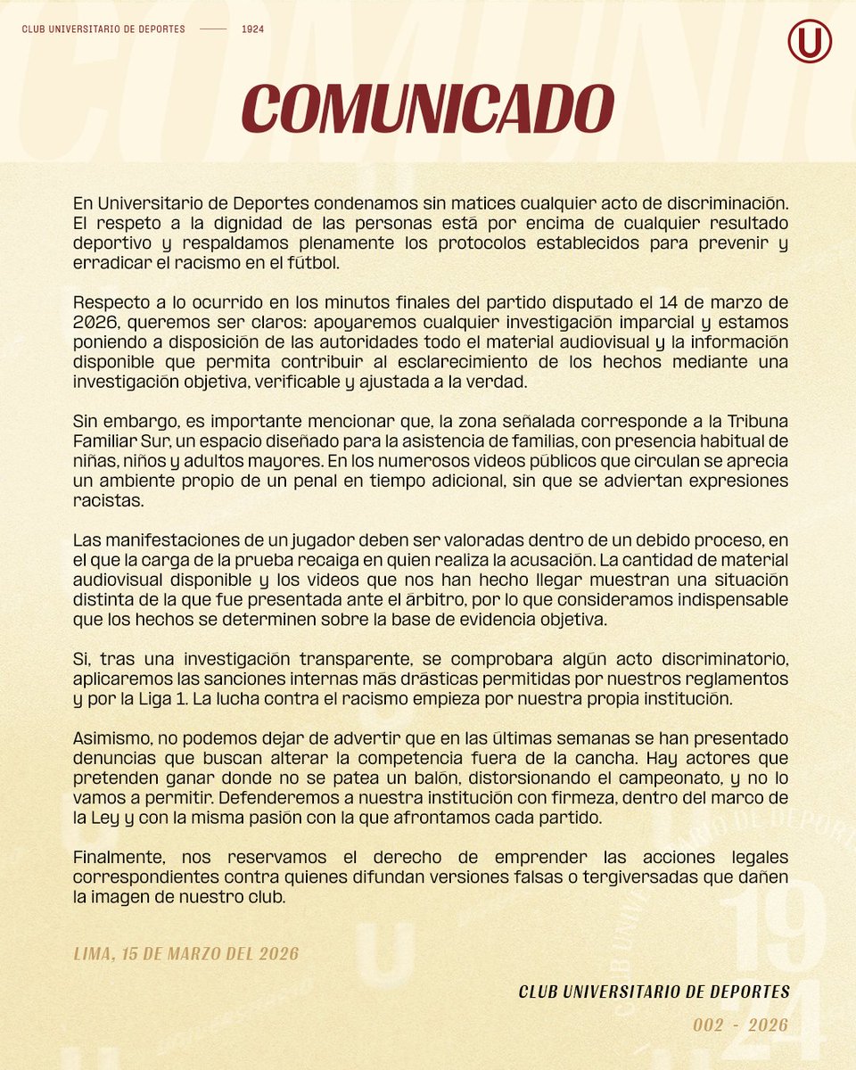 Universitario tweet media