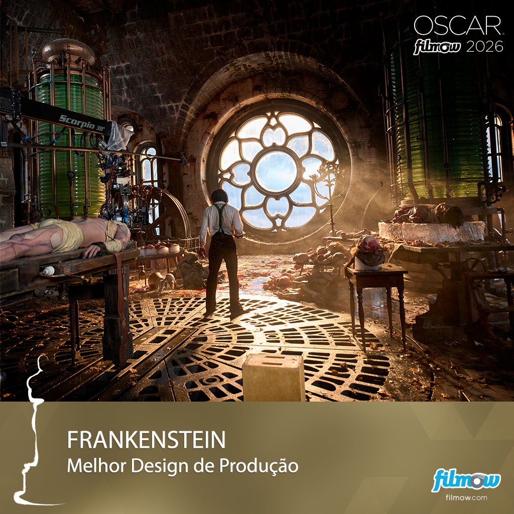Frankenstein venceu o Oscar na categoria de Melhor Design de Produção #Oscars