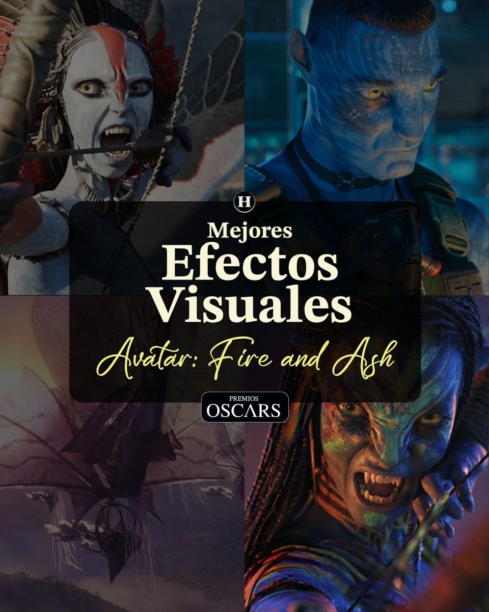 heraldodemexico's tweet photo. ¡Primer premio en los #Oscars para #AvatarFireAndAsh! La cinta de #Spielberg se lleva un reconocimiento por sus #EfectosVisuales 😮 https://t.co/Vq7ckoLYZl