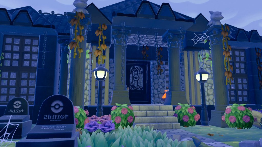 summonthezozo_x's tweet photo. Been working on a spooky area for the spooky babies! #pokopia https://t.co/hP5CfZ7m5J