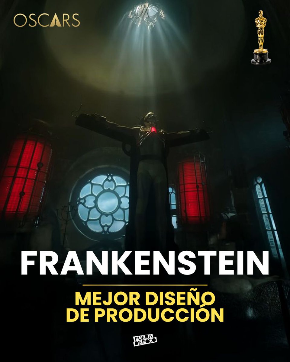FRANKENSTEIN gana MEJOR DISEÑO DE PRODUCCIÓN en los OSCARS 2026🏆🎬