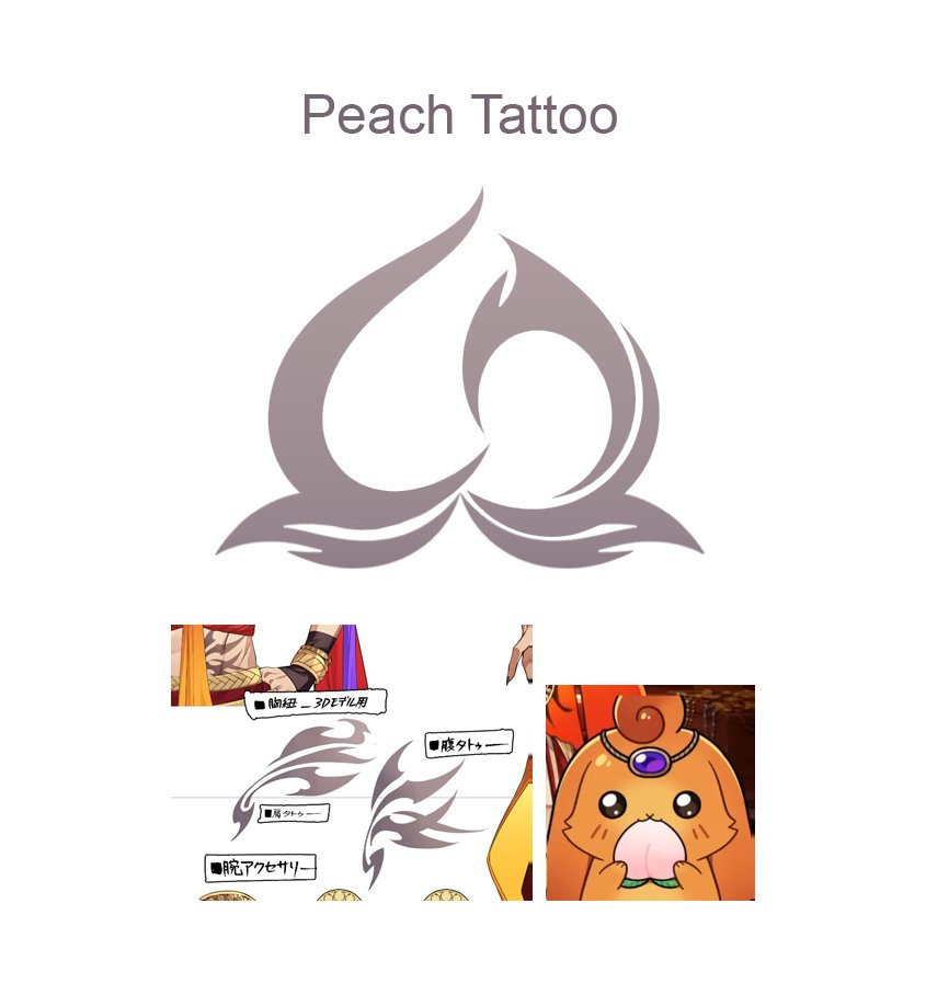 QuietlyHaunting's tweet photo. Hear me out… a peach (Bunfire) tattoo to match Mlem's tattoos - for a Cindersona. https://t.co/gVoQeKm0hk