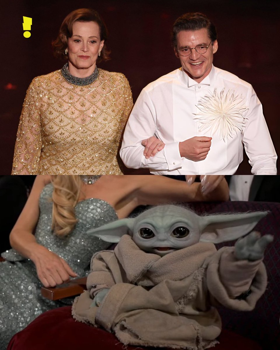 TuSpoilerMx's tweet photo. Los protagonistas de "The Mandalorian &amp; Grogu" en los #Oscars 🏆💚. https://t.co/Z9EyF05T62