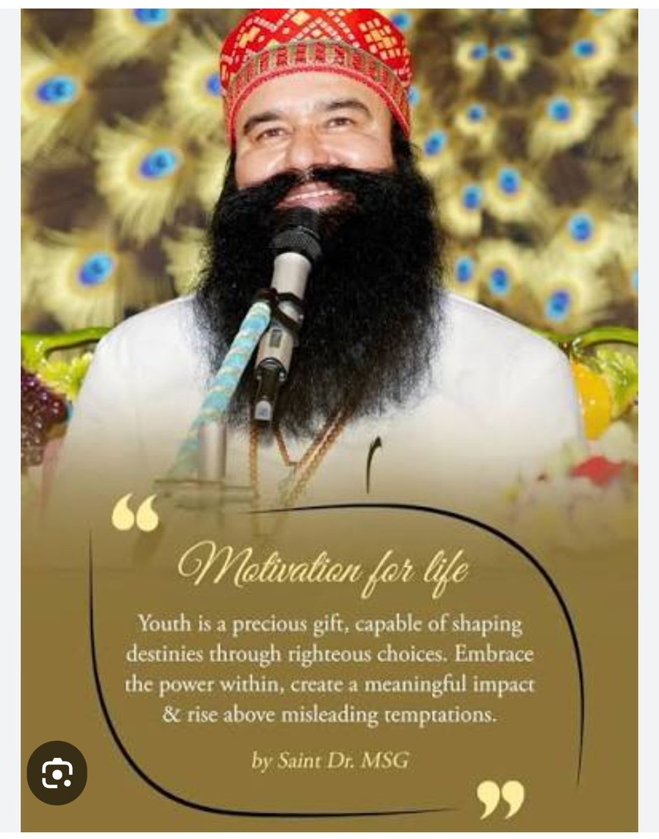 RituKaur147766's tweet image. Although every day is auspicious for doing any work, Monday is the most appropriate day. Come let's come today in #MondayMotivaton and learn the teachings of Saint Gurmeet Ram Rahim Ji on how we can make our life positive and happy.