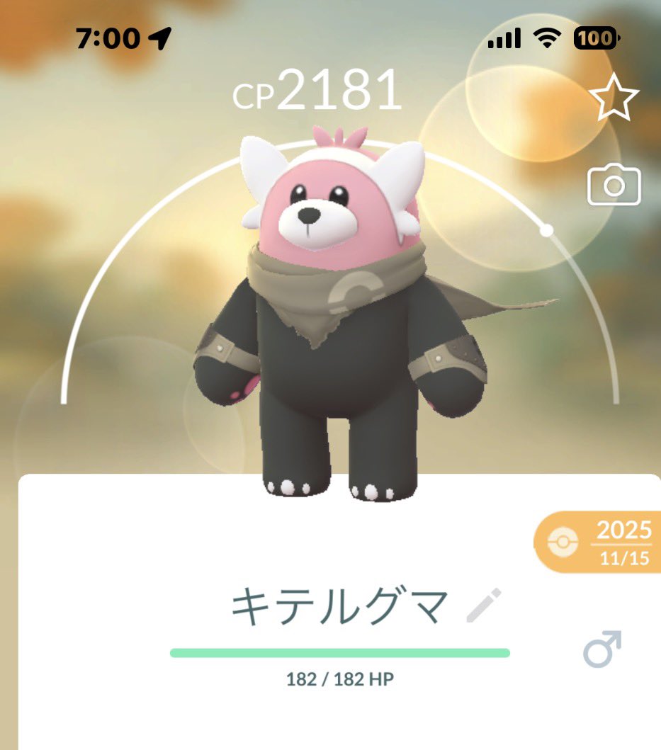 ANJRK6's tweet photo. @harpnote こちらのコスチュームはGOワイルドエリア2025で新登場したキテルグマです。
こちらが通常色 https://t.co/1vimrFQckp