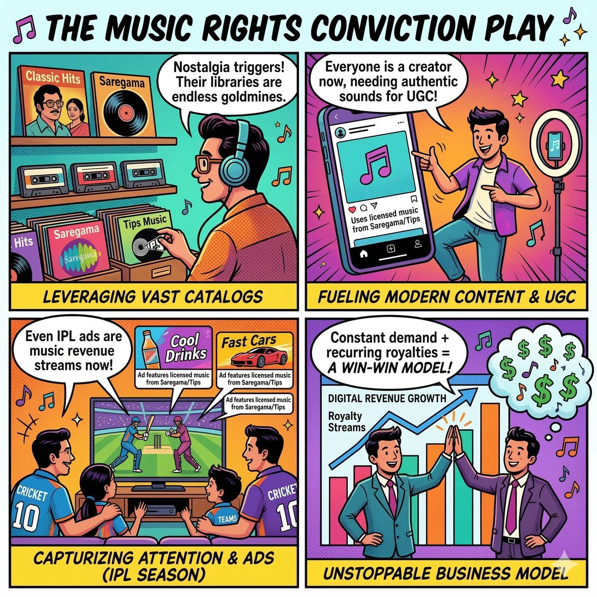 VSR9000's tweet image. IPL on the cards  
OpenAI rolling out ads leveraging nostalgia  

Will these tailwinds generate record revenue for Saregama and TIPS Music?

(#Saregama #Tipsmusic #GiftNifty Nifty 50)