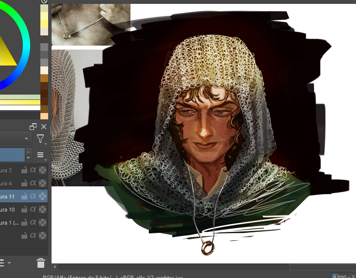 jururenu's tweet photo. i give up, drawing chainmail is very hard https://t.co/WM6D90ofch