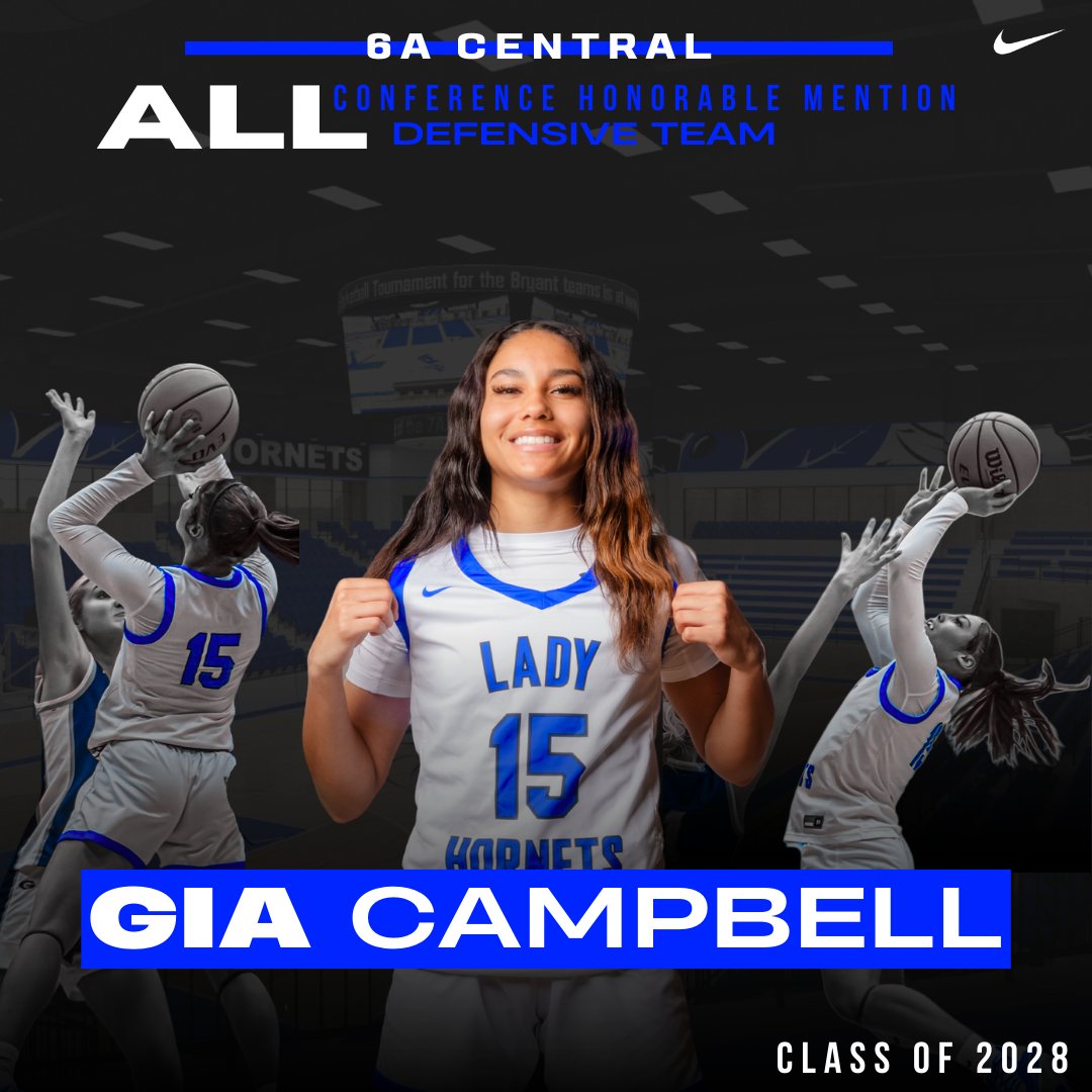 BHSLadyHornets's tweet photo. Congratulations to our athletes on earning 6A Central All-Conference Honors.
Carrington Marks, Jaisha Williams – All Conference
Keila Dailey – All Conference, All Defensive Team
Gia Campbell – All Conference Honorable Mention, All Defensive Team https://t.co/T7Pwotwkms